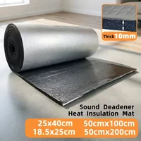 Selbstklebende, stoßdämpfende, schalldämmende Baumwolle, 10 mm dickes Auto-Wärmedämmkissen, DIY-Klebematte zur Geräuschreduzierung für die Modifikation des Fahrzeuginnenraums, praktisches