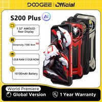 Weltpremiere DOOGEE S200 Plus 5G AI Robustes Telefon, Abmessung 7300, 1,32 Zoll, Heckscheibe, 12 + 512 GB, 6,72 Zoll, 10100 mAh Akku, Smartphone