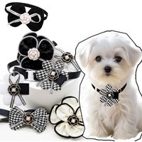 New Dog Collars 5PCS Adjusatble Dog Bowties Pet Bow Ties For Cats Pet Pearl Necklace For Dogs Pet Dogs Grooming Accessories