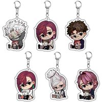 6pcs/set Anime DAN DA DAN Keychain Man Key Chain for Accessories Cute Bag Pendant Key Ring Acrylic Cartoon for Friends wholesale