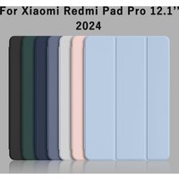 Tri-fold Flip Case For Xiaomi Redmi Pad Pro 12.1 inch 2024 Magnetic Stand PU Leather Protective Cover Auto Sleep/Wake up