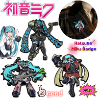 Hatsune Miku Badge High Color Value Anime Cartoon Secondary Character Printing Creative Clothes School Bag Pendant Decoration
