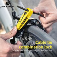 ROCKBROS Bicycle Lock Electric Vehicle Anti-Theft Motorcycle Helmet Lock Mountain Road Vehicle Password Lock Strap Lock