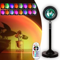 1pc RGB16 color LED sunset projection light, remote control, USB power supply, bedroom, party, decorative night light