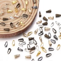 200Pcs/Lot Metal Iron Buckle Clasp for Pendants Charm Connectors Clip Pinch Bail Clasp Necklace DIY Jewelry Making Accessories