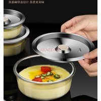 Steamed egg bowl with lid, household baby bowl, glass bowl specially designed for microwave ovens, heat-resistant