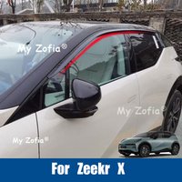 For Zeekr X 2026 2027 Window Rain Guards Car Side Door Anti-Rain Deflectors Matte Black Smoke Weatherproof Shield Accessories