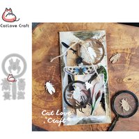 Catlove Insect Magnifying glass Metal Cutting Dies Scrapbooking Stencil Die Cuts Card Making Craft Embossing New Dies For 2022