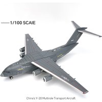 1:100 Creative Military Fighter Toy Y-20 Transport Aircraft Airplane Weapons Model Assemble Building Block Toys