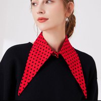 Fashion Classic Fake Collar Shirt Women Dot Floral Print Detachable Adjustable False Collar Woman Lace Tie Clothes Accessories