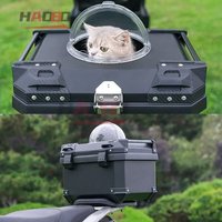36L/45L/57L/70L Motorcycle Trunk Storage Box Scooter Tail Box Top Case Waterproof Breathable Pet Box with Lining