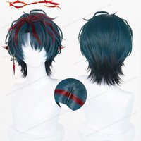 Camus Cosplay Wig 36cm Short Man Wigs Anime Arknights Endfield Camille Cosplay Wig Halloween Heat Resistant Synthetic Hair