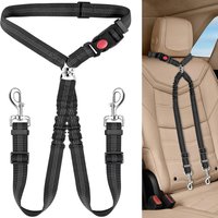 Reflective 2 In 1 Pet Car Backseat Belt Durable Nylon Safety Adjustable Dog Leash for Small Large Dogs Fashion Pet Car Supplies