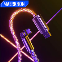 6A Light up USB C Cable Fast Charging Data Wires For Xiaomi Redmi Samsung Phone Data Cord RGB Colorful Gradual USB C to C Cable