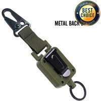 60cm Telescopic Steel Wire Rope Easy Pull Buckle Outdoor Fishing Eagle Beak Buckle High Strength Steel Wire Easy Pull Back Clip