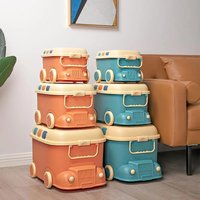 Boîte de Rangement de Nuit de Construction pour Enfant, Conteneur de Snacks et Vêtements, Support de Papeterie