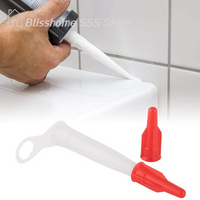 【S】10Pcs Spare Silicone Nozzle Sealant Tool Kit Re-sealable Mastic Cartridge Spare Nozzles Screw Cover For Caulking Pipes