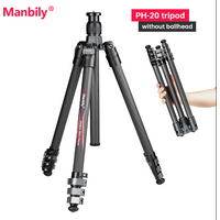 Manbily 25mm Tube Carbon Fiber Travel Tripods for OutdoorLightweight Portable Photographic Tripod PH-20 without Ballhead