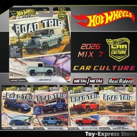 Hot Wheels Premium 2026 Lotes Car Culture Road Trip Set Benz Toyota Tocama Chevy Land Rover 1:64 Diecast Collectible Car Model