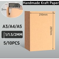 5/10 Sheets High Quality A4 Brown Kraft Paper A3/A4/A5 Thickened Hard Cardboard DIY Gift Packing Postcard Hand-Drawn Paperboard