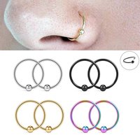 2-10Pcs Nose Ring 20G Thin Helix Cartilage Earrings For Lip Nostril Septum Piercing Hoop Womens and Mens Body Pierecing Jewelry