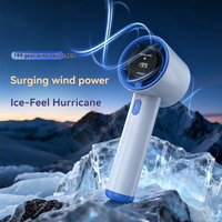 2026 new portable handheld small fan, 199-speed stepless high-speed intelligent digital display USB charging small fan
