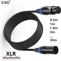 XLR 3pin 4Pin 5pin Male to Female Supply Cable extend Cord 1m 2m 5m-30m for DSLR Camera Monitoring DMX audio mixing console