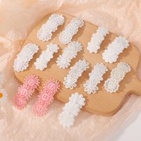 Random Color 10pcs Kids Girls Lace Children's Hair Clip Flower Delicate and Soft Hair Accessory Clip Water Drop Clip Bb Clip