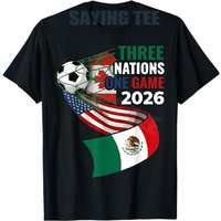 Host Canada Mexico USA Three Nations One Game 2026 Soccer T-Shirt Y2k Football Lover Graphic Apparel Cool Boys Fashion Clothing