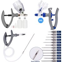 1ml-10ml Veterinary Automatic Continuous Syringe Adjustable Vaccine Injection 10pcs Needle for Livestock Pig Cow Sheep Chicken