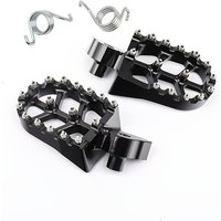 Modified CNC machined aluminum foot pegs, compatible with Yamaha YZ, YZF, WR 85, 125, 250 and 450F models.