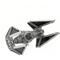 2464PCS MOC Space Battle Ucs Galactic Empire Tie Interceptor Model Building Blocks Display DIY Creative Building Blocks Gift Set
