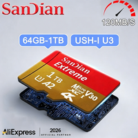 512GB SD Card Memory Card 64GB 128GB 256GB Micro TF SD U3 V30 For GoPro Hero DJI Action Camera 4K