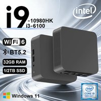 2026 NEW Core i9 10980HK/i3-6100 Portable Mini PC Computer Windows 11 16/32GB RAM 1/2TB SSD WiFi 6 BT 5.2 4K HD Mini PC Desktop
