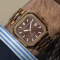 New Specht & Söhne Square Sports Men's Watches Rose Gold Miyota 8215 Automatic Mechanical Watch Sapphire Crystal Waterproof 41MM