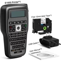 Phomemo E1000 PRO Label Printer Portable Label Maker Tape Keyboard Symbols Industrial TZe231 Printer Work with Heat Shrink Tube