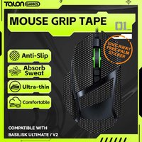 1 Pack TALONGAMES Mouse Grip Tape for Razer Basilisk Ultimate / V2, Palm Sweat Absorption Anti Slip, Cut and Fit, Easy to Apply