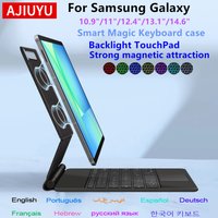 Magic Keyboard Case For Samsung Galaxy Tab S10 Lite S9 FE 10.9 Tab S7 S8 S9 S10 FE Plus Ultra 11 12.4 13.1 14.6 inch Smart Cover