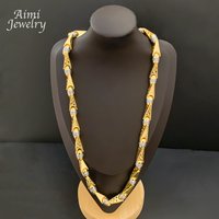 25inch Top Quanlity Luxury 18K Gold Plating Linked Chain Necklace for Man Golden Italian Jewellry Party Banquet Birthday Gifts