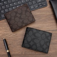 Men's Fashion Retro Business Short Wallet Multi Card Slot Horizontal Soft Pu Leather Men's Wallet
