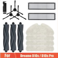 Roller / Side Brush Accessories For Dreame D10s / D10s Pro Robot Vacuum Cleaner Wahable Hepa Filter Mop Cloth Rags Replacement
