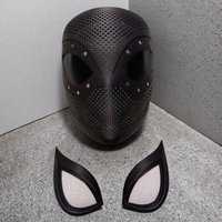 3D Printed Black PS5 Spider Faceshell Mask Magnetic Lenses Adult Men Cosplay Costume Accessory