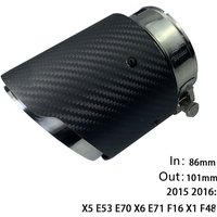 ID 86mm OD 101mm Car Twill Matte Carbon Fiber Exhaust Tip Muffler Tip For BM X5 E53 E70 X6 E71 F16 X1 F48 Accessories 2015 2016