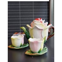 Ceramic two-person Tea Set Teapot Delicate underglaze Color Afternoon