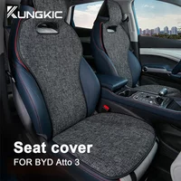 For BYD Atto 3 Yuan Plus Tang Dolphin EV 2021 2022 2023 2024 2025 Linen Cushion Breathable Pad Car Seat Mat Protect Accessories