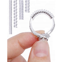 Transparent Silicone Ring Size Adjuster Invisible Spring Tightener for Loose Rings Jewelry Resizer Tool Adjustment Protector