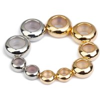20Pcs Copper Adjustment Beads with Non-slip Silicone Ring Stopper Spacer Beads For DIY Bracelet Jewelry Making Supplies Accessor