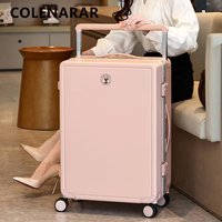 COLENARA 20"22"24"26 Inch Women's With Wheel Rolling Suitcase ABS+PC Travel Luggage Bag Boarding Box Men's Trolley Case