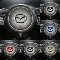 1pcs Car Steering Wheel Center Emblem Sticker for Mazda 2 3 5 6 Axela Atenza Speed 6 CX-3 CX-4 CX 5 CX-7 CX-8 CX-9 MS Decoration