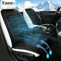 USB Universal Car Seat Summer Cool Seat Cushion With 1/2 Fans Cooling&Heating Car Seat Cover Ventilation Seat Heated Warmer Seat
